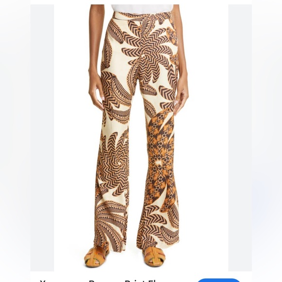 Farm Rio Yawanawa Banana print flare pant - Picture 1 of 9